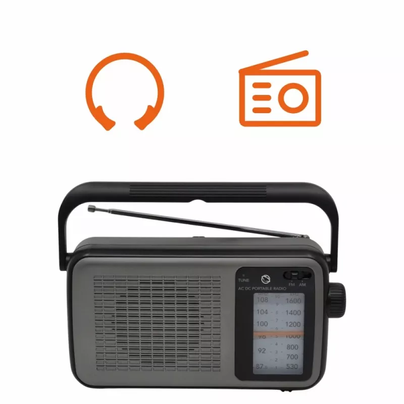 Manta MARDI919BK San Remo Black Tragbares Radio mit Bluetooth, FM/AM, USB, SD-Karte, AUX