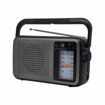Manta MARDI919BK San Remo Black Tragbares Radio mit Bluetooth, FM/AM, USB, SD-Karte, AUX