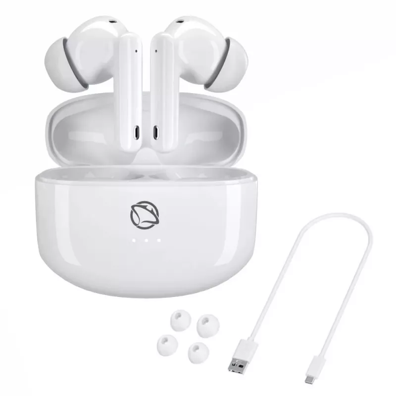 Manta MTWS008W Rytmo White True Wireless Bluetooth 5.0 Earbuds mit Ladecase