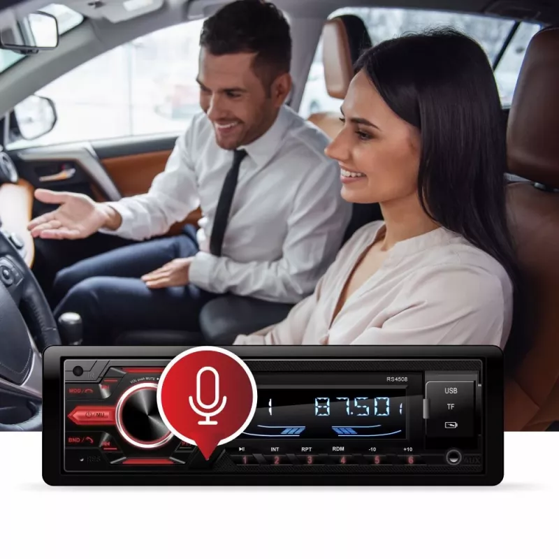 Manta RS4508 Ottawa 1-DIN Autoradio mit FM-Tuner, USB, SD-Karte, AUX, 4x40W, weißes LCD-Display, blaue Beleuchtung