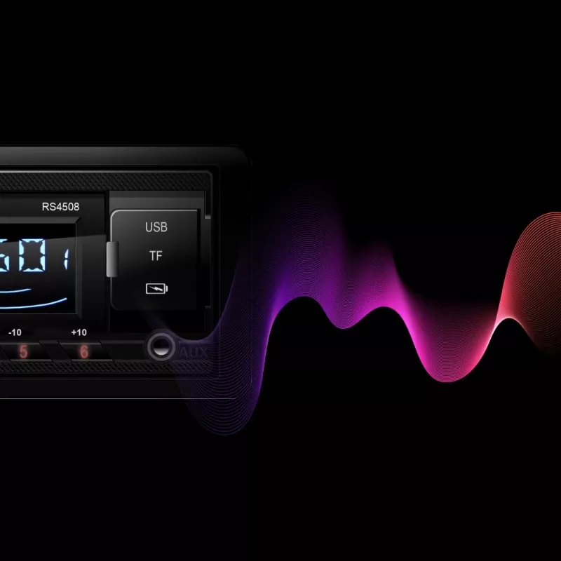 Manta RS4508 Ottawa 1-DIN Autoradio mit FM-Tuner, USB, SD-Karte, AUX, 4x40W, weißes LCD-Display, blaue Beleuchtung