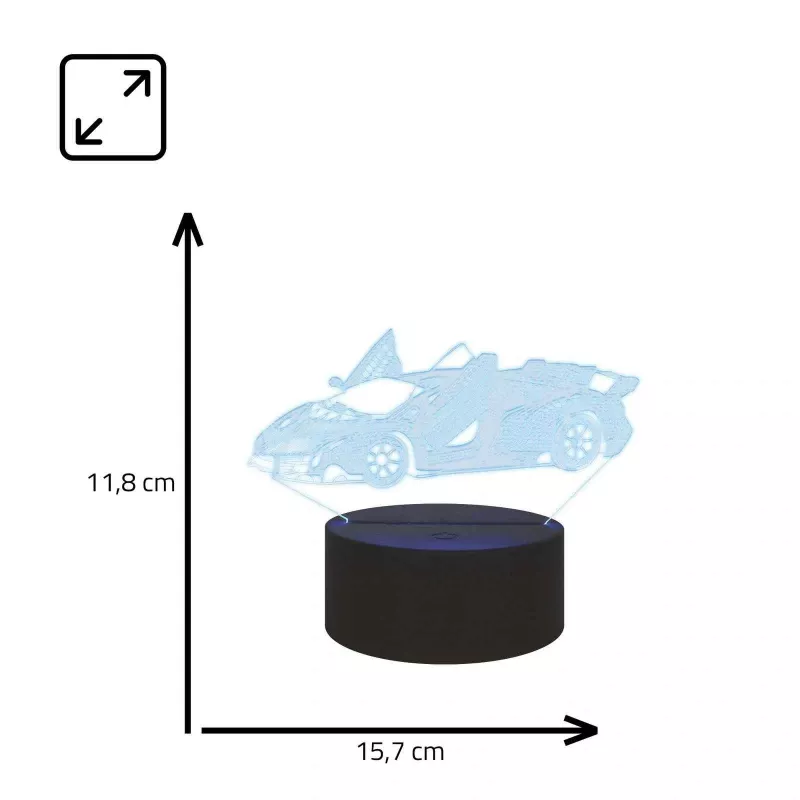 Manta SNL64RGB LED-Lampe Licht Dekoration Auto 3D RGB