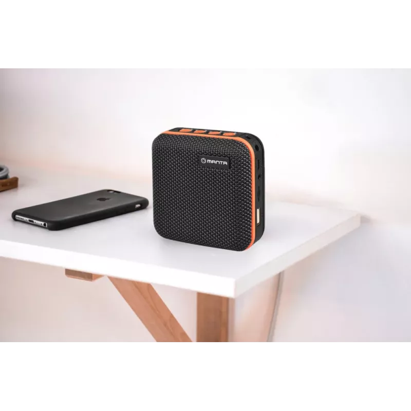 Manta SPK01GO Tragbarer Bluetooth-Lautsprecher Gold