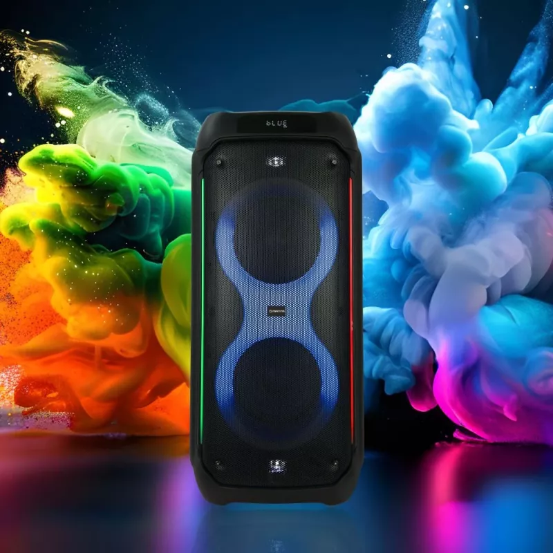 Manta SPK0805B140 Pallas Tragbarer Bluetooth-Lautsprecher, 15W, Schwarz