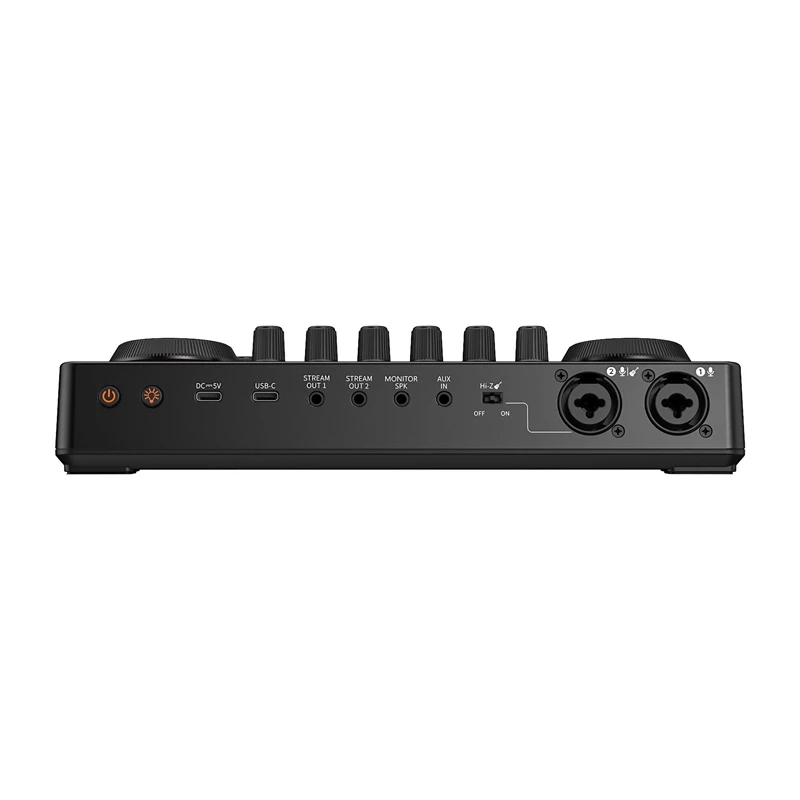 Maono AME2 GEN2 USB-C Soundkarte – 2 XLR/TRS Kombi-Eingänge, +48V Phantomspeisung, Batteriebetrieb
