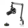 MAONO PD200WS Dynamisches Mikrofon (Schwarz) – USB/XLR Niere mit RGB und Null-Latenz-Überwachung