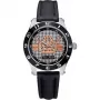 MARC ECKO E09502M1 Unisex Quarz Analog Uhr 39mm Edelstahlgehäuse Schwarzes Silikonband