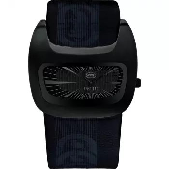 MARC ECKO E16077G2S Herren Quarz Analog Uhr 50mm Edelstahl Schwarzes Zifferblatt