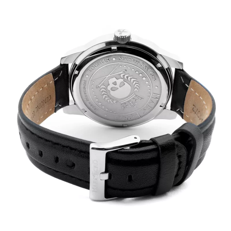 MARC ECKO Herren Armbanduhr E11591G1 - 45mm Quarz Analog Schwarz Zifferblatt Silber Armband