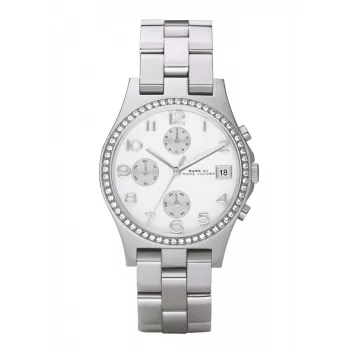 MARC JACOBS Damenuhr MBM3072 Edelstahl Quarz Uhr 36mm Silber