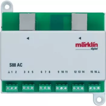 Märklin 60881 s88 Digital-Rückmeldemodul für 16 Kontakteingänge – Grün/Weiß
