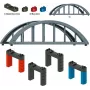 Märklin 72218 H0 Gerade Fachwerkbrücke Bausatz für C/K/M Gleis, Grau, 360 mm