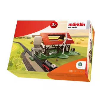 Märklin My World H0 Bauernhof Starterset 72212 – batteriebetriebener Zug mit Tieren & Schienen