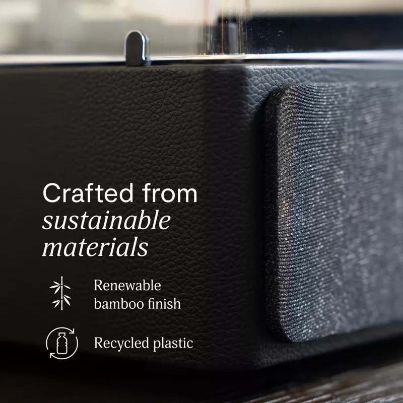 Marley Rise Up Turntable mit integrierten Stereolautsprechern, Bluetooth In/Out