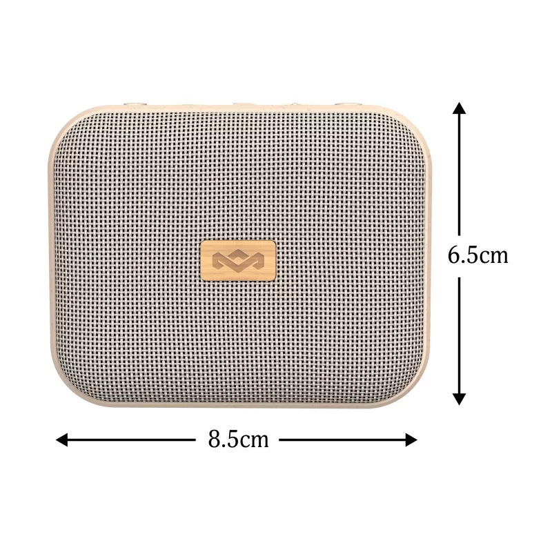 Marley Jammin Tragbarer Bluetooth-Lautsprecher (Creme) - IP67 wasserdicht, 12 Std. Akku, kabelloses Stereo-Pairing