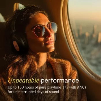 Marley Positive Vibration Rebel Kabellose On-Ear-Kopfhörer mit aktiver Geräuschunterdrückung, Bluetooth 5.0 – Creme