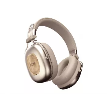 Marley Positive Vibration Rebel Kabellose On-Ear-Kopfhörer mit aktiver Geräuschunterdrückung, Bluetooth 5.0 – Creme