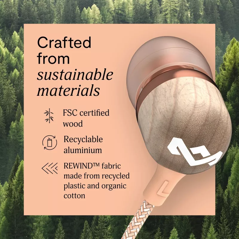 Marley Smile Jamaica Kabelgebundene Ohrhörer mit Mikrofon USB-C Copper