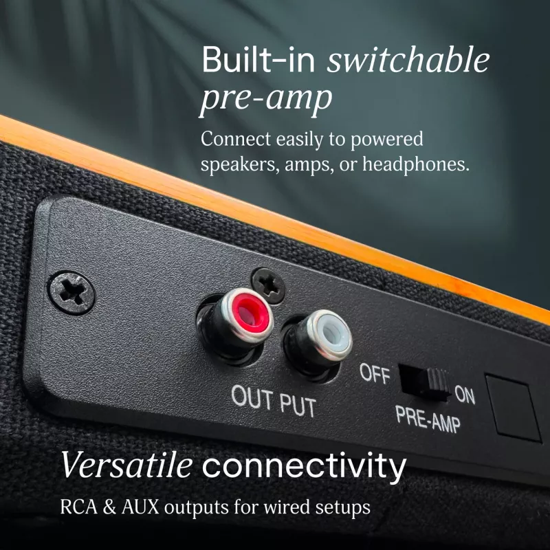 Marley Stir It Up Wireless 2 Bluetooth Plattenspieler mit Riemenantrieb und Bambus-Chassis