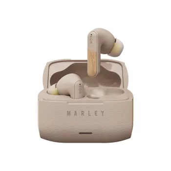 Marley Trenchtown Kabellose Ohrhörer mit Hybrid-ANC, eingebautem Mikrofon, Bluetooth 5.3, Creme