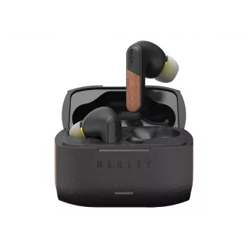 Marley Wireless Earbuds Trenchtown Signature Black mit ANC, Bluetooth 5.2, eingebautem Mikrofon, 30h Akku, IPX5