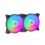 Mars Gaming MF-DUO 2x 120mm ARGB Lüfter-Kit (Schwarz)