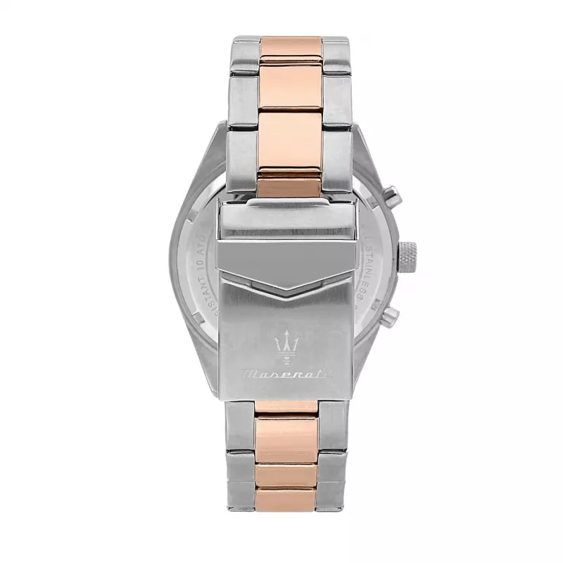 Maserati Herren Potenza Quarz Analoguhr R8853100040 43mm schwarzes Zifferblatt schwarzes Leder