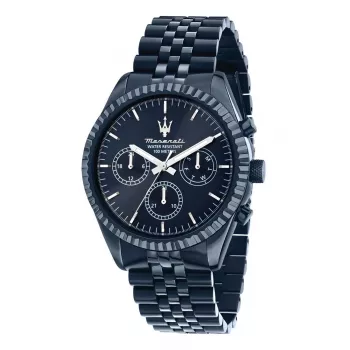 Maserati Herren-Chronograph Successo R8873600011 - 44 mm Edelstahlgehäuse, blaues Zifferblatt, Quarz