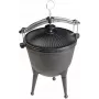 MASTER GRILL Gusseisen-Jagdkessel MG629 – 8L, vorgewürzt, für Lagerfeuer und Outdoor-Kochen