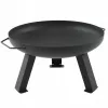 MASTER GRILL Gartenfeuerstelle 80 cm rund Stahl Schwarz