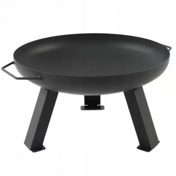 MASTER GRILL Gartenfeuerstelle 80 cm rund Stahl Schwarz