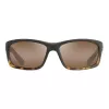 MAUI JIM H766-10MF Unisex Rechteckige Sonnenbrille Matt Schwarz Neutral Grau 58mm