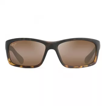 MAUI JIM H766-10MF Unisex Rechteckige Sonnenbrille Matt Schwarz Neutral Grau 58mm
