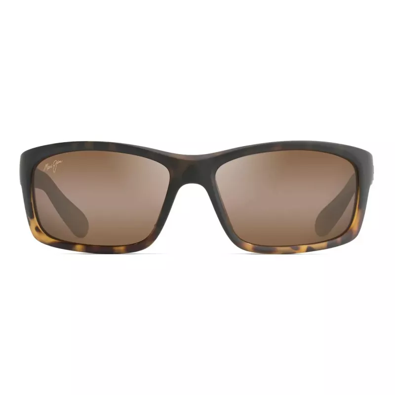 MAUI JIM H766-10MF Unisex Rechteckige Sonnenbrille Matt Schwarz Neutral Grau 58mm