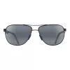 MAUI JIM Herren 728-2M Polarisierte Sonnenbrille - Matt-Schwarzer Rahmen, Neutralgraue Gläser