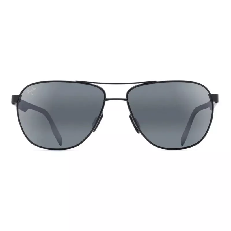 MAUI JIM Herren 728-2M Polarisierte Sonnenbrille - Matt-Schwarzer Rahmen, Neutralgraue Gläser