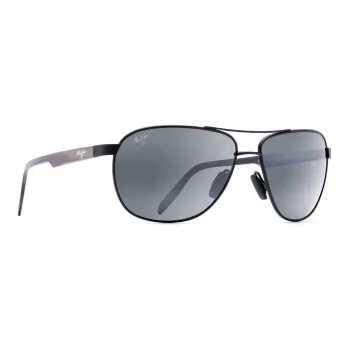 MAUI JIM Herren 728-2M Polarisierte Sonnenbrille - Matt-Schwarzer Rahmen, Neutralgraue Gläser