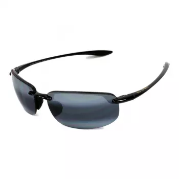 MAUI JIM Unisex Sonnenbrille 407-02 Mauna Kea Gloss Black Neutral Grey Polarized 64mm