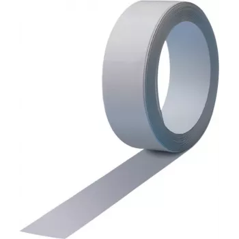 MAUL 6210102 Selbstklebendes Magnetband 100 cm, Weißes Aluminium, Metrisches Lineal