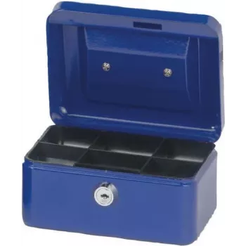 MAUL Geldkassette Blau 152x125x81 mm mit Zylinderschloss und Münzeinsatz 56101-37