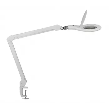 MAUL LED-Magnifying-Lampe Makro mit Klemmfuß Weiß