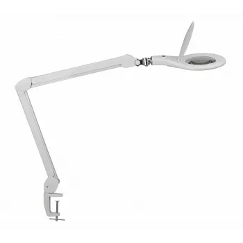MAUL LED-Magnifying-Lampe Makro mit Klemmfuß Weiß