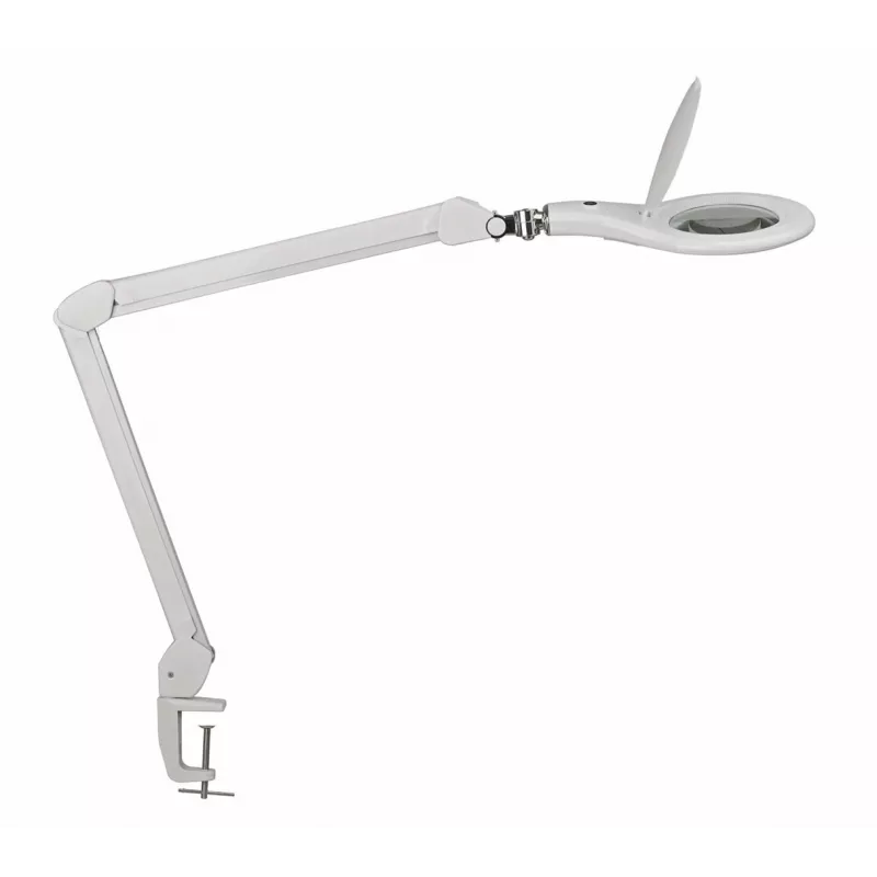 MAUL LED-Magnifying-Lampe Makro mit Klemmfuß Weiß