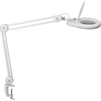 MAUL LED-Lupenleuchte Viso mit Klemmfuß, 10W, 900lm, 6500K, 5 Dioptrien, Schwarz