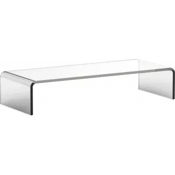MAUL Monitor Riser 100 mm Transparent Acrylglas, 20 kg Traglast, Rutschfest, Vormontiert (1951605)