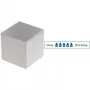 MAUL Neodym-Würfelmagnet, 15 x 15 x 15 mm, vernickelt, Haftkraft 14 kg, 1 Stück (6169396)