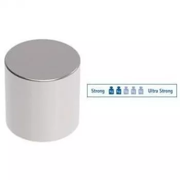 MAUL Neodym-Zylindermagnet, 10 x 10 mm, Nickel, Haftkraft: 4 kg - 1 Stück (6166896)