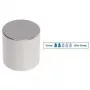 MAUL Neodym-Zylindermagnet, 10 x 10 mm, Nickel, Haftkraft: 4 kg - 1 Stück (6166896)