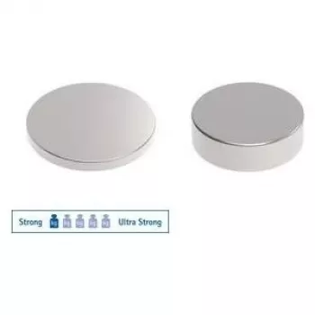 MAUL Neodym-Scheibenmagnet, 10 x 3 mm, vernickelt, 2 kg Haftkraft, 1 Stück 6166396