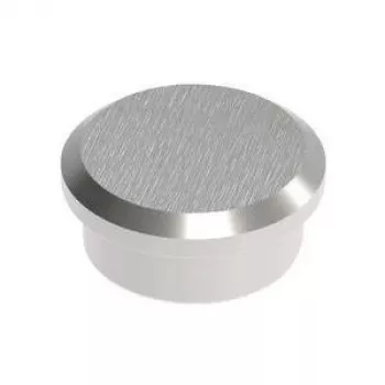 MAUL Neodym-Kraftmagnet, 22 mm Durchmesser, Nickel-Finish, 8 kg Haftkraft, rund mit abgesetzter Kante, 1 Stück (6170396)